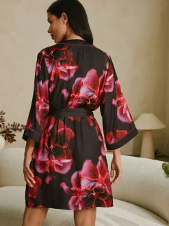 Peignoir B by Ted Baker violet vif en satin fleuri