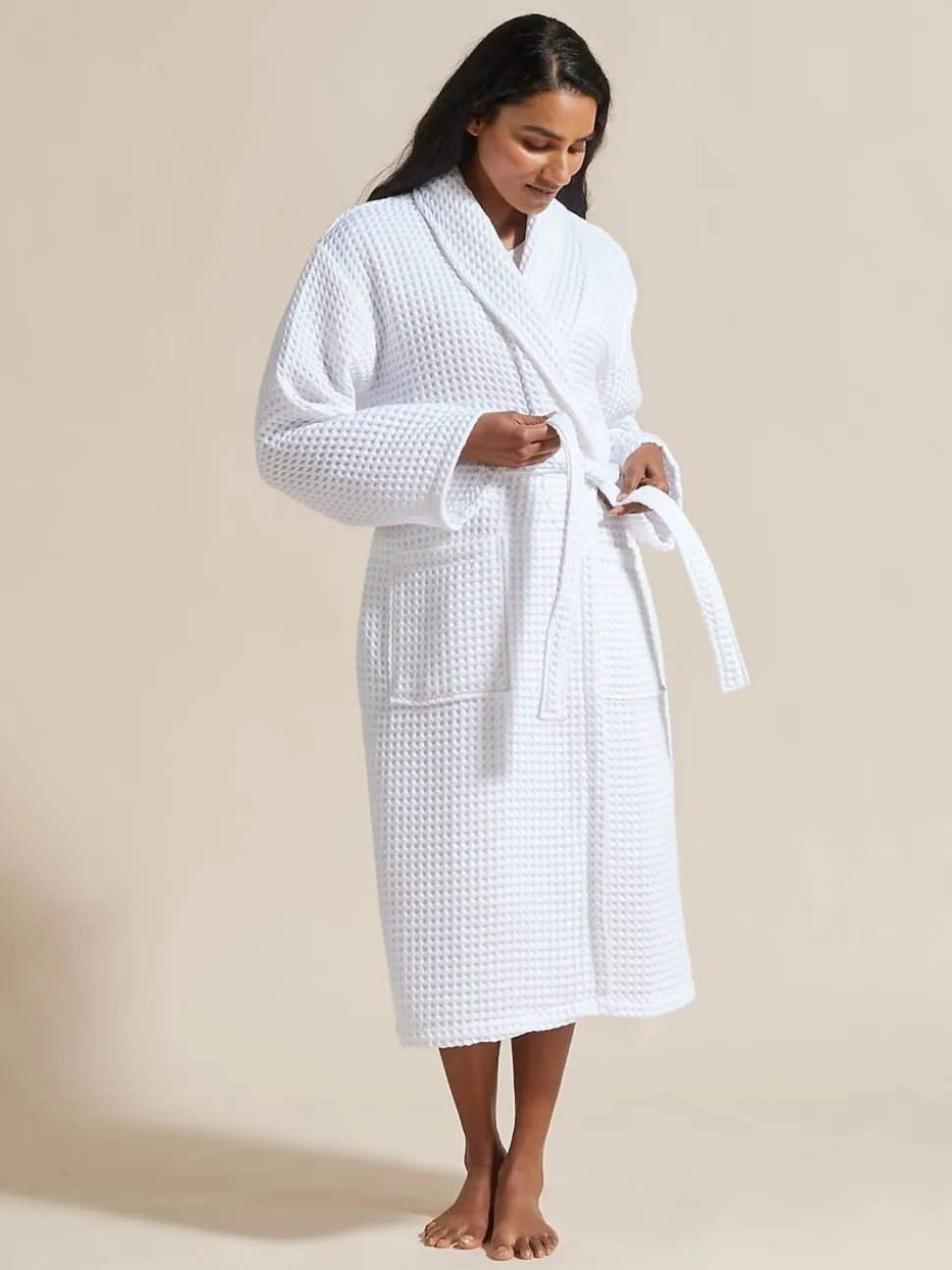 Peignoir Christy style kimono gaufré