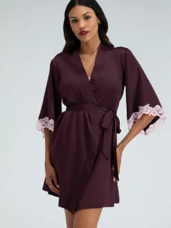 Peignoir court Boux Avenue Amelia en Satin