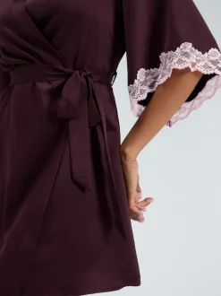 Peignoir court Boux Avenue Amelia en Satin