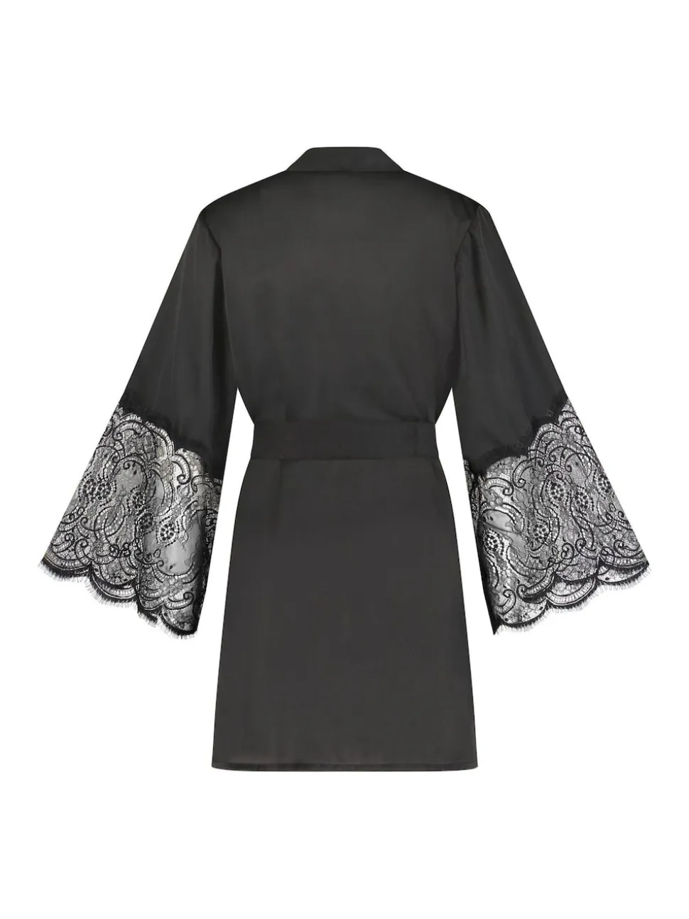 Peignoir Hunkemöller kimono en satin noir
