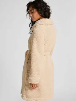 Peignoir Hunkemoller Crème zippé en Polaires
