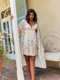Peignoir Laura Ashley en seer léger