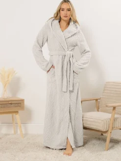 Peignoir Long Tall Sally Torsade Maxi à capuche