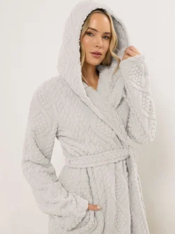 Peignoir Long Tall Sally Torsade Maxi à capuche