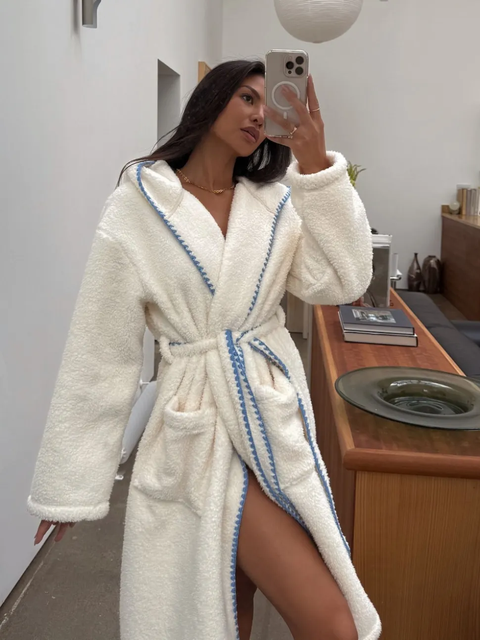 Peignoir Never Fully Dressed en polaire imitation peau de mouton
