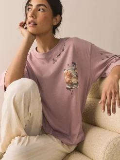 Petit-déjeuner violet - Pyjama à manches courtes