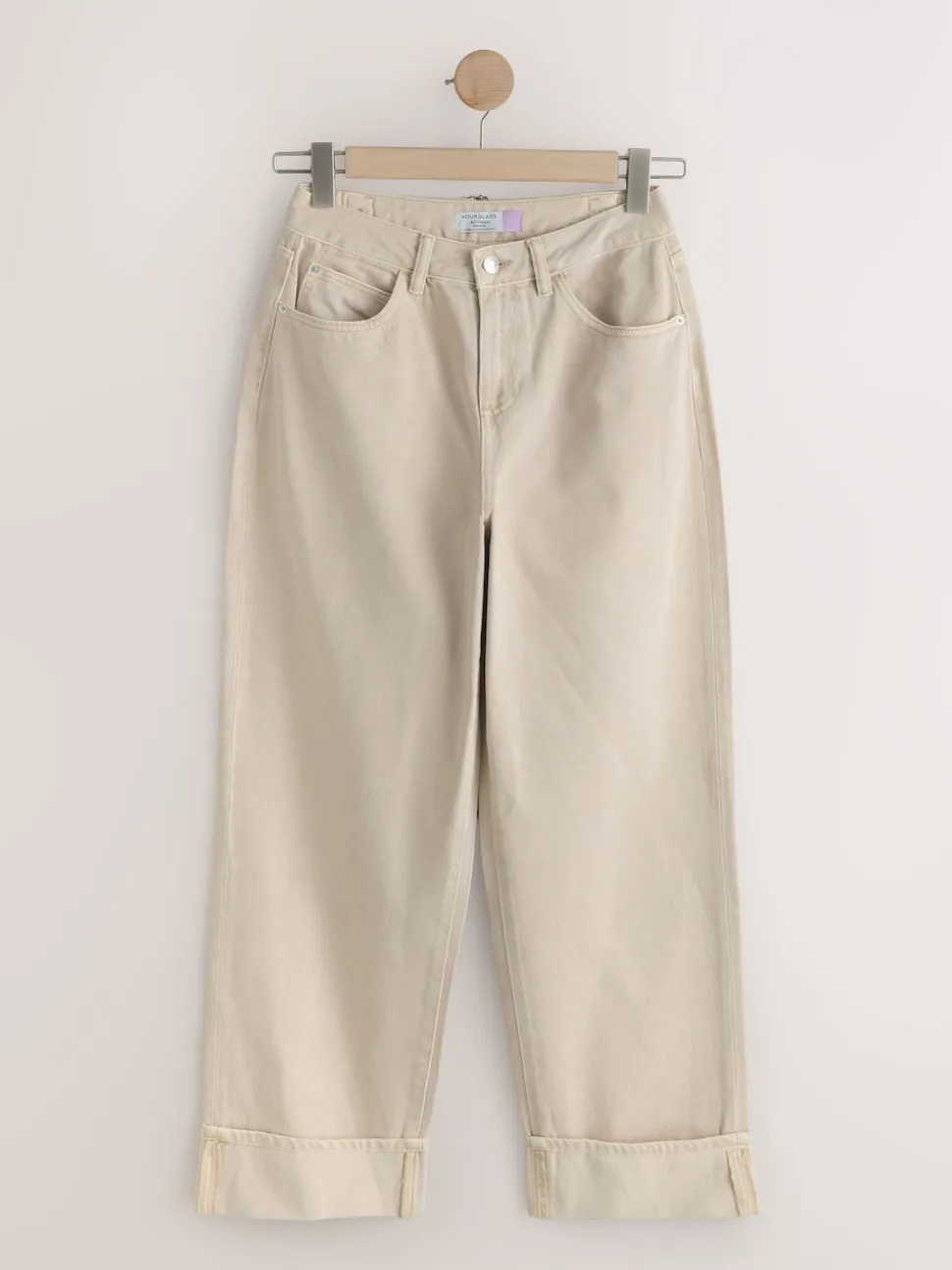 Pierre - Jean retroussé Boyfriend Hourglass Jambe large taille mi-haute
