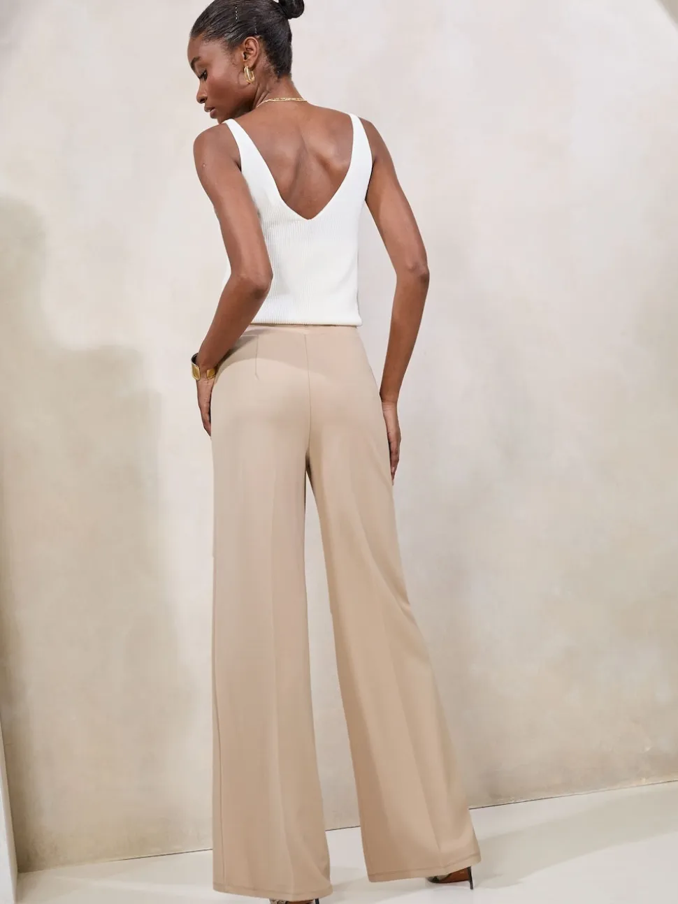 Pierre - Lipsy Pantalon large taille haute