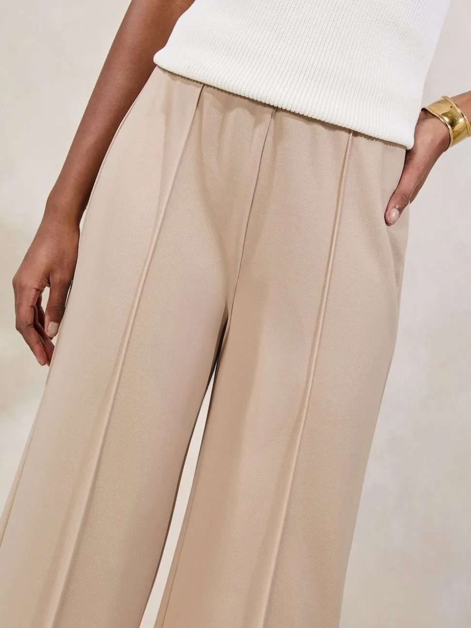 Pierre - Lipsy Pantalon large taille haute