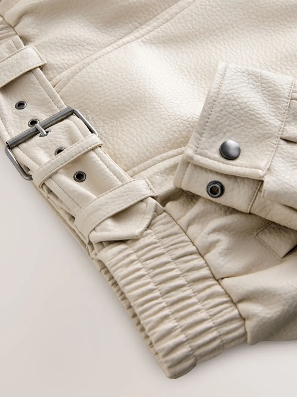 Pierre - Veste de motard à col entonnoir en similicuir Nothing Ordinary