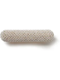 Pince barrette en perles scintillantes Aela argentée