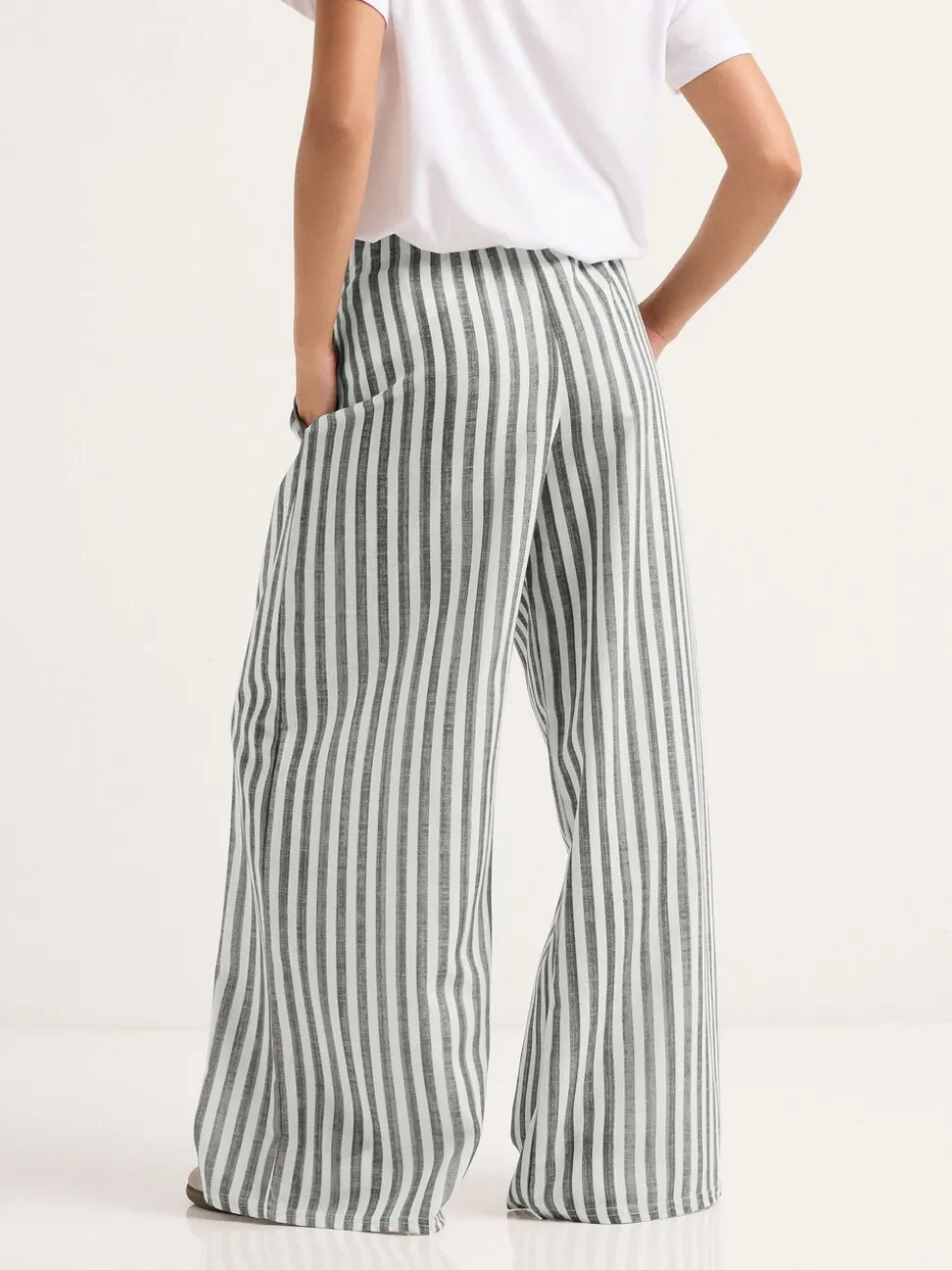 PixieGirl Petite Pantalon large Rayure