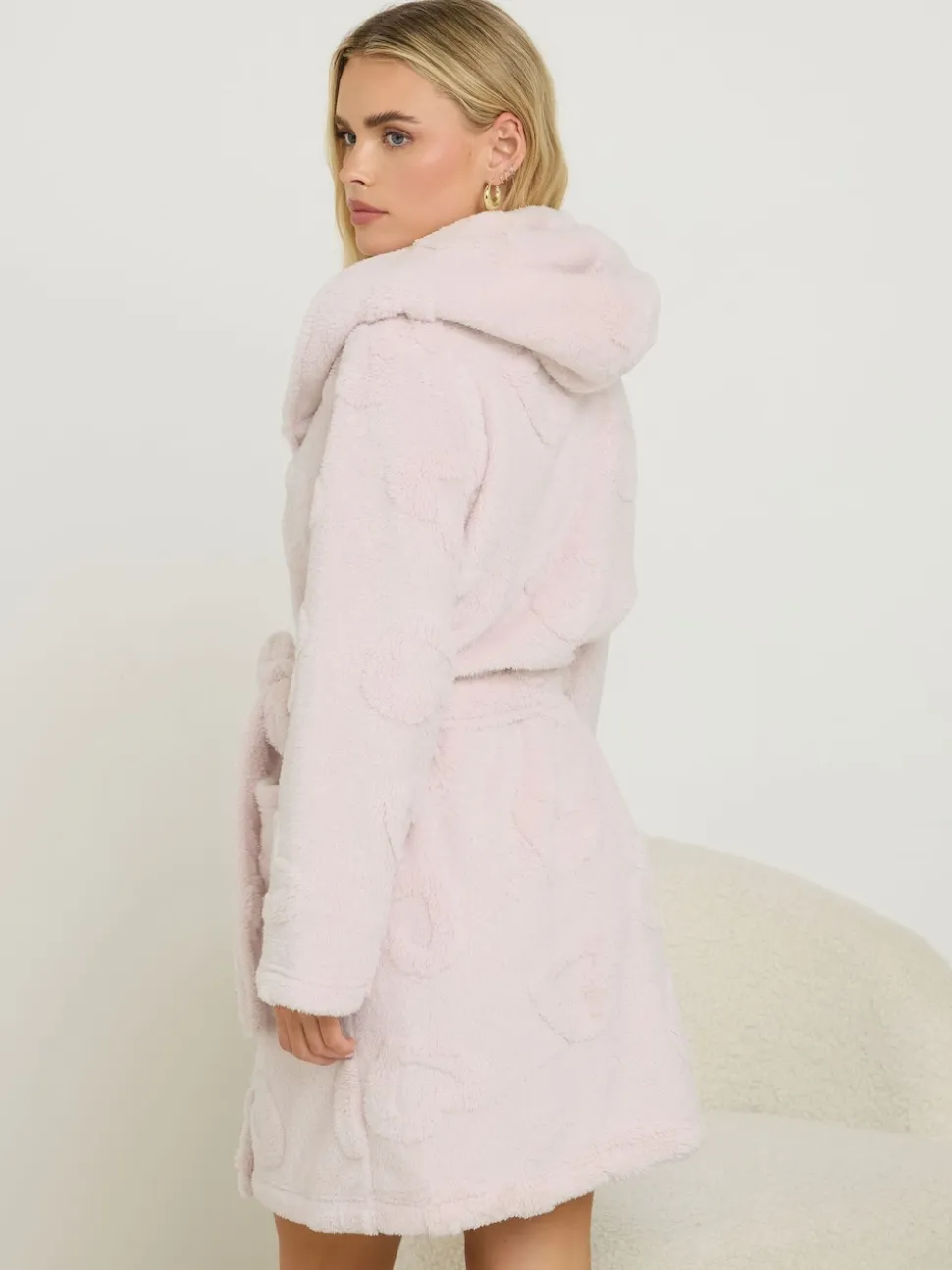 PixieGirl Petite Peignoir court à capuche