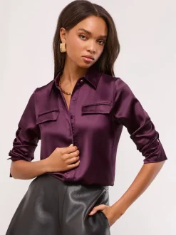 poche utilitaire Violet - Chemise Lipsy en satin