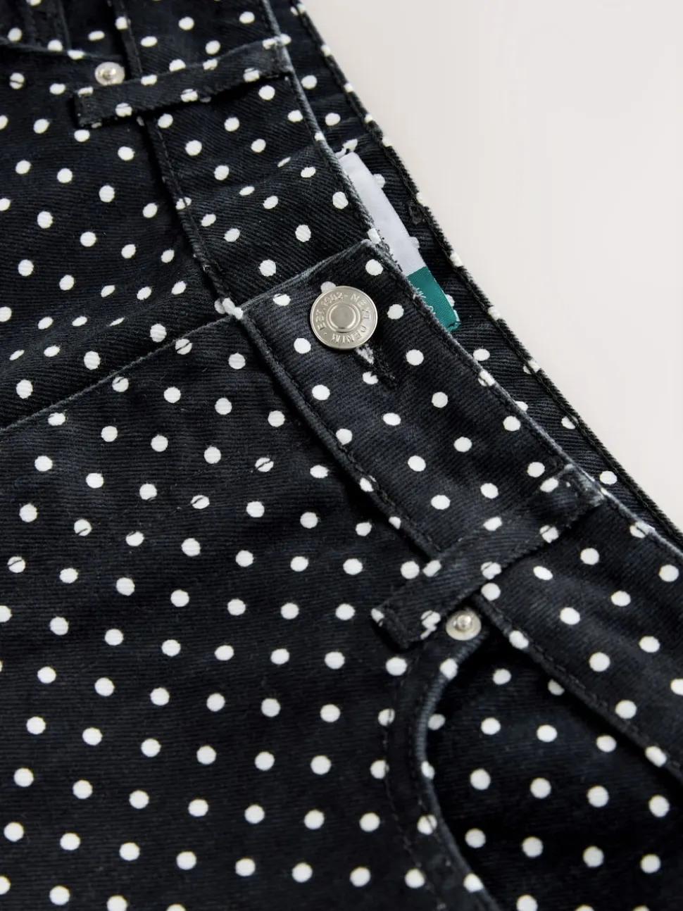 Point noir de Polka - Jeans de jambe droite