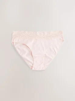 Pois imprimés - Culotte en coton et dentelle 7 Pack