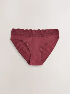 Pois imprimés - Culotte en coton et dentelle 7 Pack