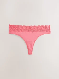 Pois imprimés - Culotte en coton et dentelle 7 Pack