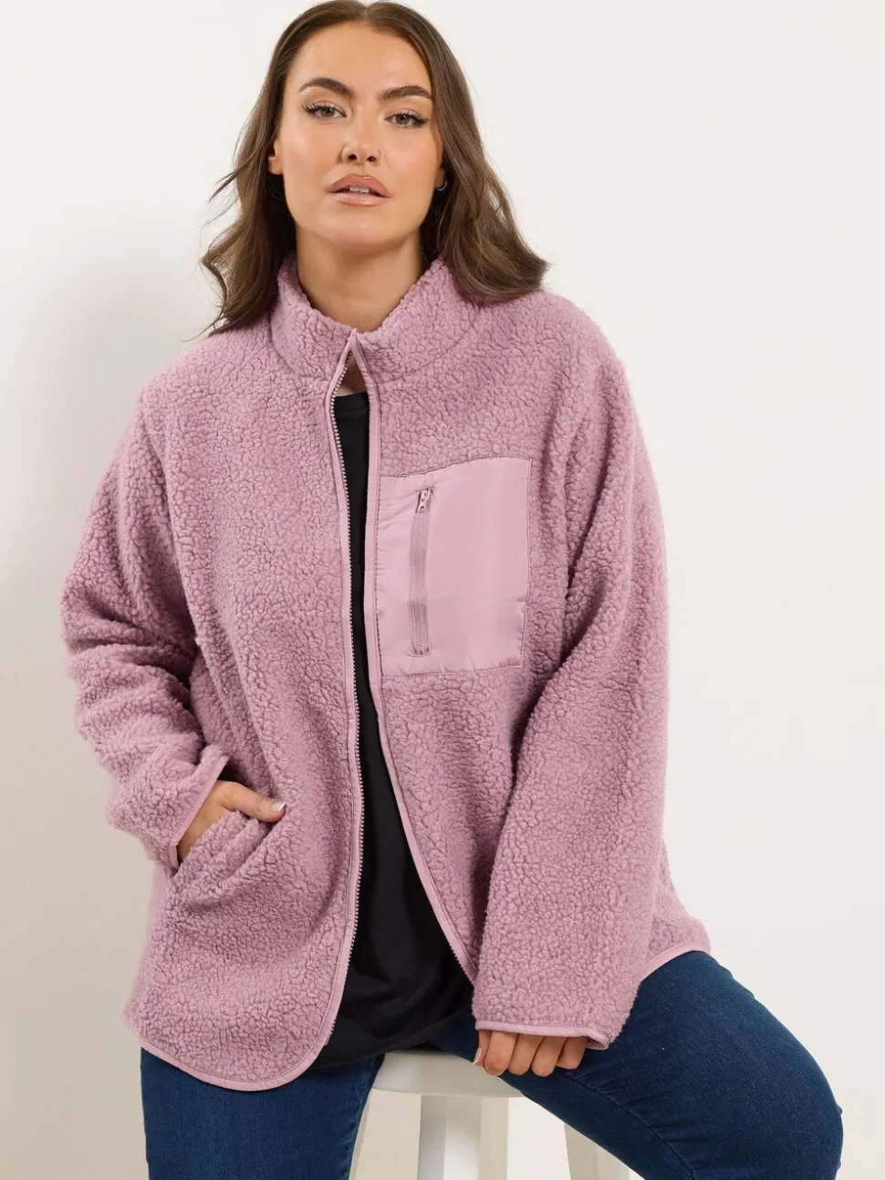 Polaire de poche Yours Curve en nylon borg