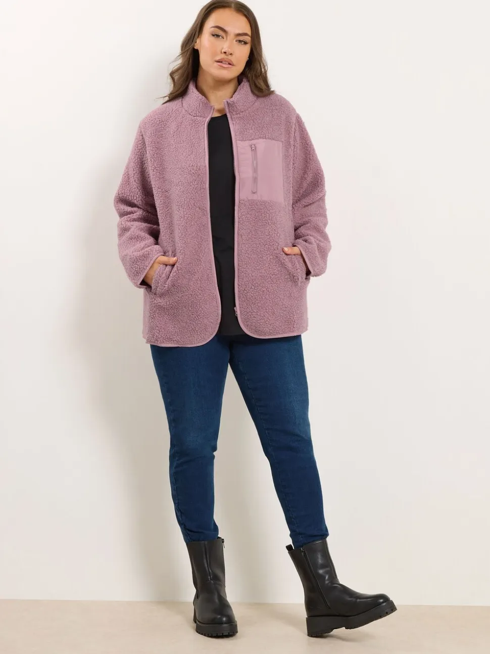 Polaire de poche Yours Curve en nylon borg