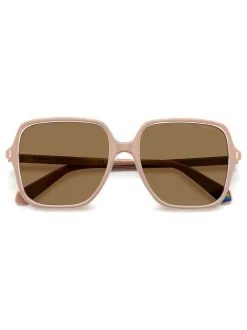 Polaroid Oversized Rose Square Lunettes de soleil