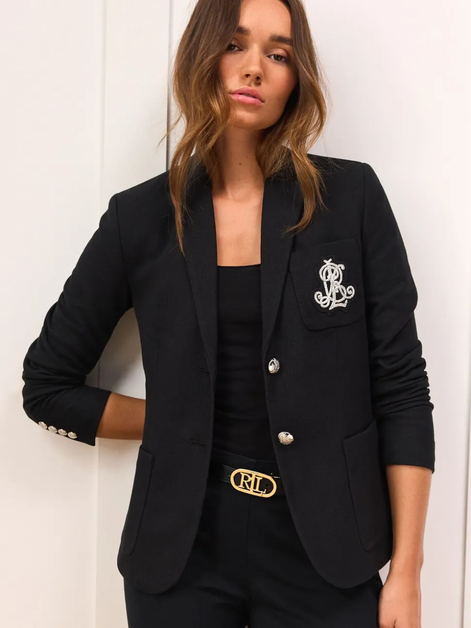 Polo Noir - Blazer Lauren Ralph Lauren Anfisa en jacquard en lingot