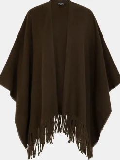 Poncho Accessorize bordé de franges
