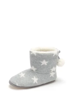 Pour Moi Chaussons en tricot étoilé doublés de fausse fourrure