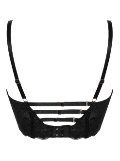 Pour Moi soutien-gorge long rembourré à fermeture zippée en onyx