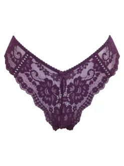 Pourpre foncé - Culotte Pour Moi Fleur effrontée en forme de V