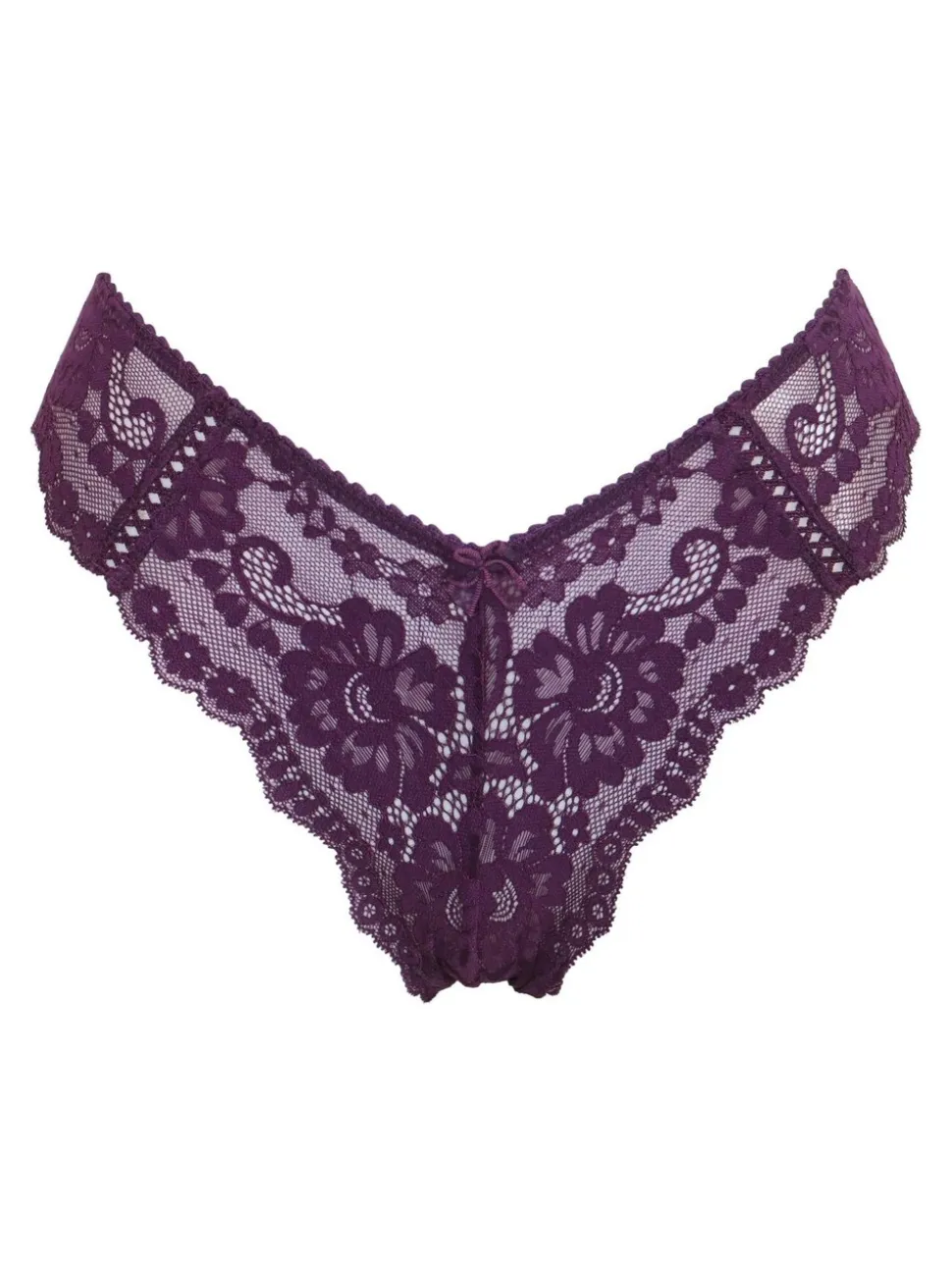 Pourpre foncé - Culotte Pour Moi Fleur effrontée en forme de V