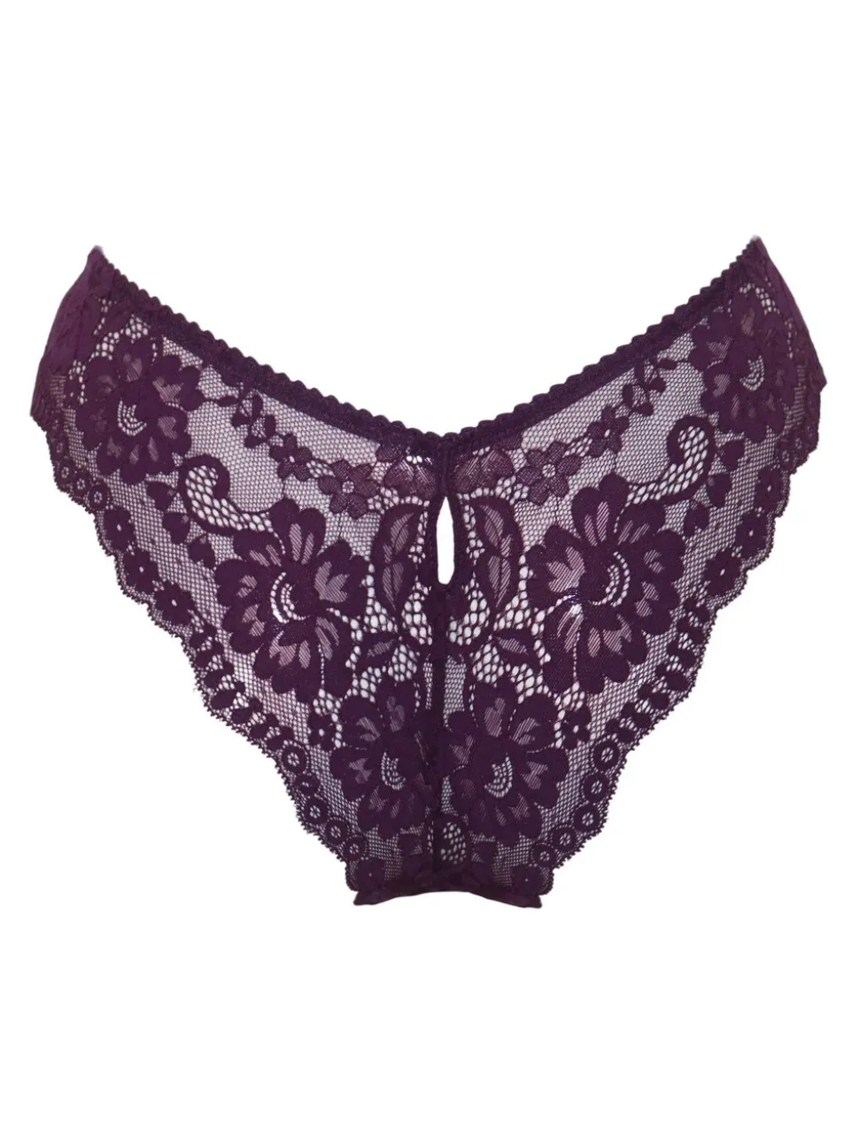 Pourpre foncé - Culotte Pour Moi Fleur effrontée en forme de V