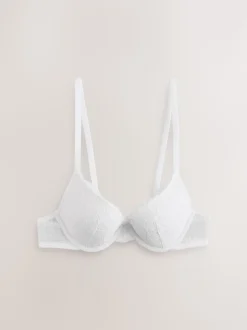 Praliné Nude & Blanc - Lot de 2 soutiens-gorge push-up pigeonnants en dentelle