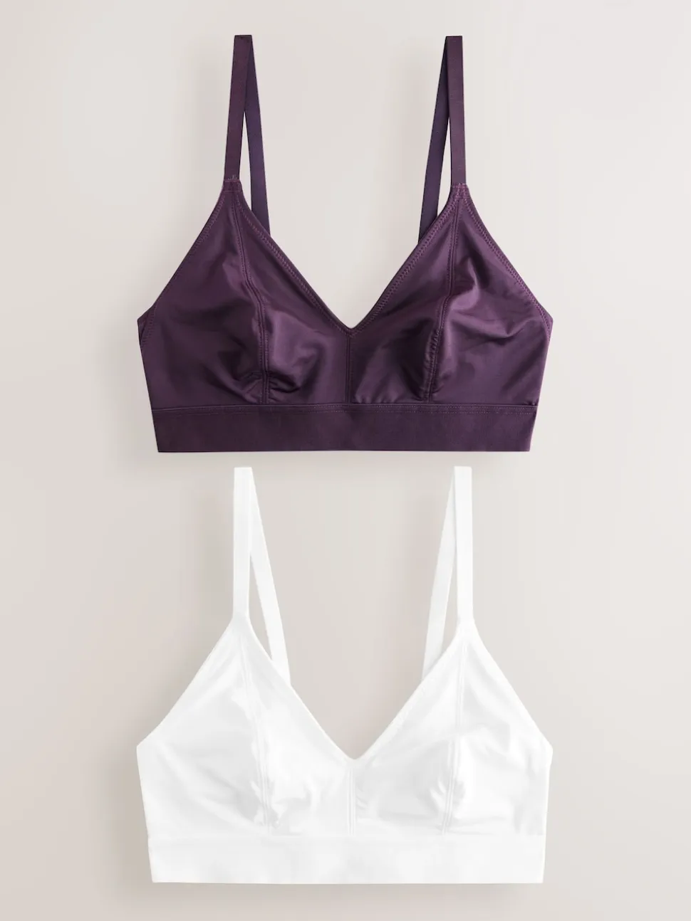 Prune violet/blanc - Lot de brassières DD+ Ultimate Comfort sans 2