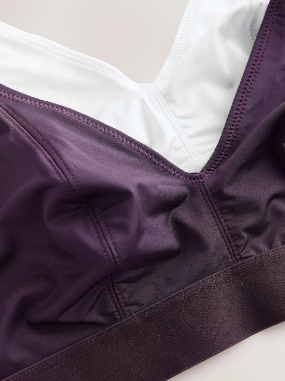 Prune violet/blanc - Lot de brassières DD+ Ultimate Comfort sans 2