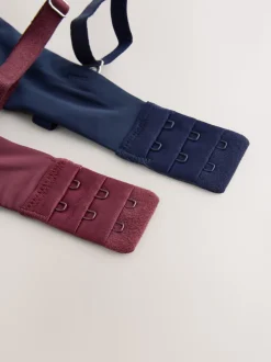 Prune violet/bleu marine - Lot de 2 soutiens-gorge lissants sans armatures A-E push-up rembourrés