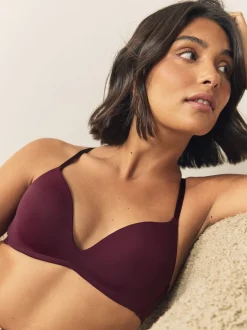 Prune violet/bleu marine - Lot de 2 soutiens-gorge lissants sans armatures A-E push-up rembourrés