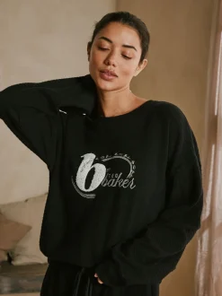 Pull B by Ted Baker côtelé noir en maille