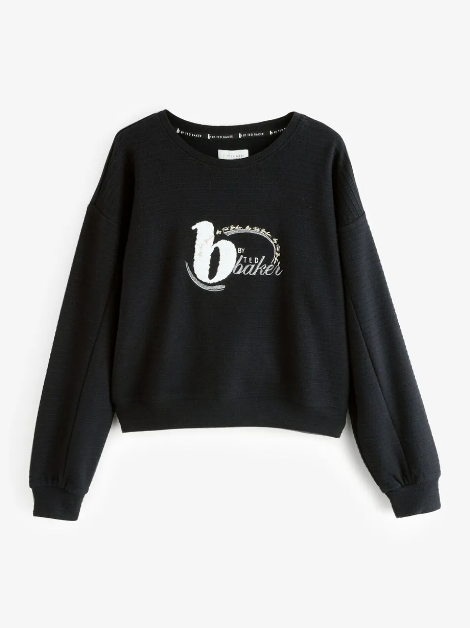 Pull B by Ted Baker côtelé noir en maille