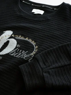 Pull B by Ted Baker côtelé noir en maille