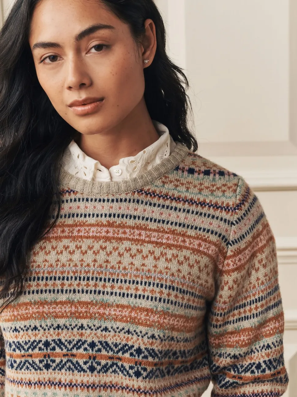 Pull Laura Ashley Fairisle en maille à Col rond