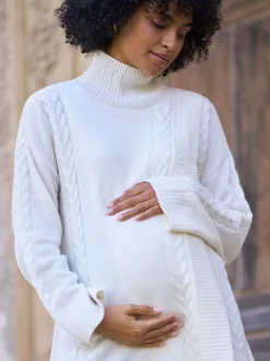 Pull long de Grossesse et d’Allaitement Seraphine Premium 100% laine mérinos