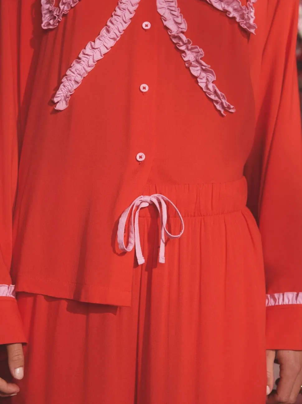 Pyjama Cath Kidston en viscose tissé à nœud festif
