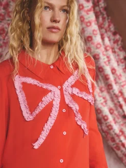Pyjama Cath Kidston en viscose tissé à nœud festif