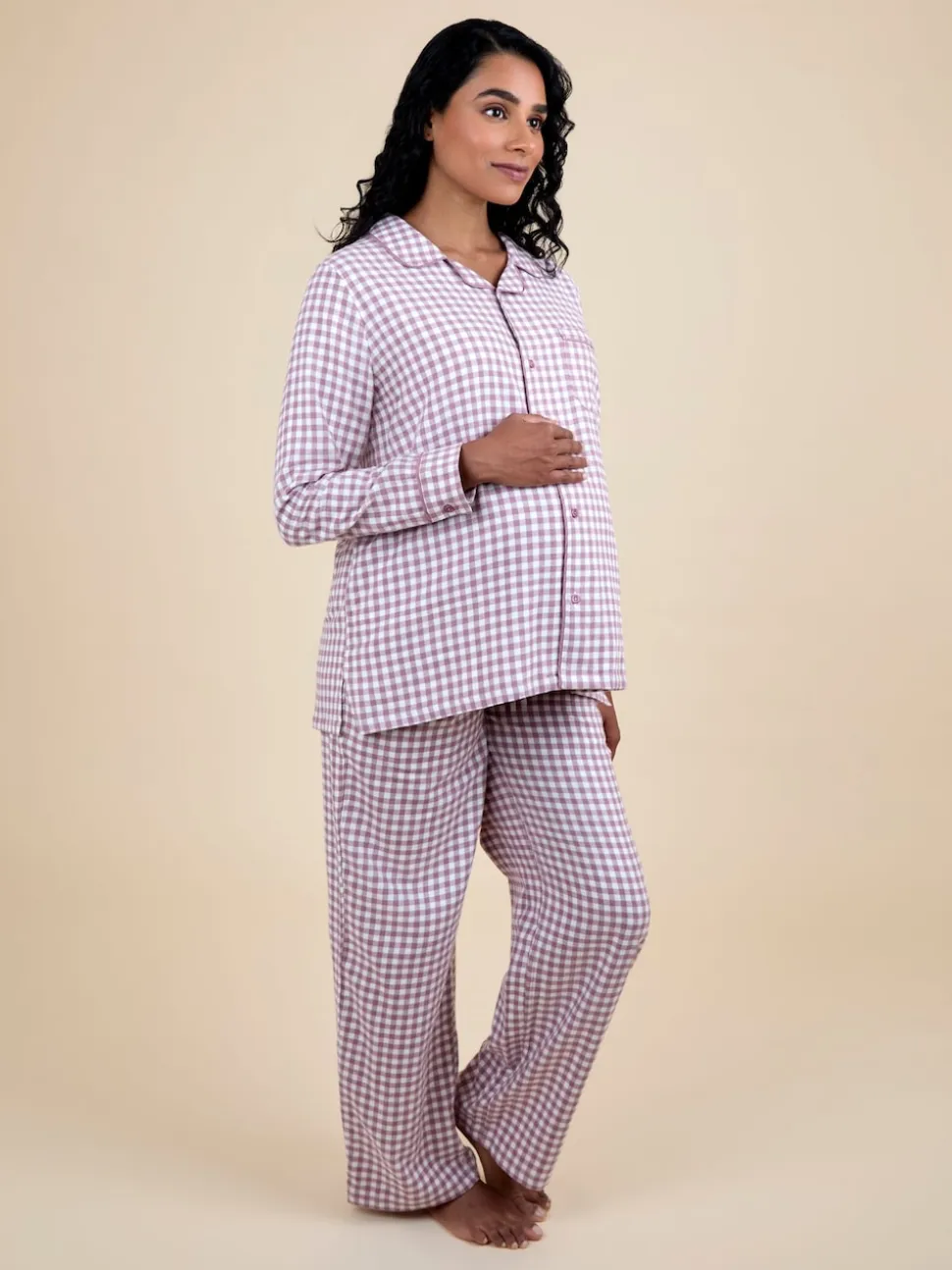 Pyjama de maternité JoJo Maman Bébé à carreaux vichy