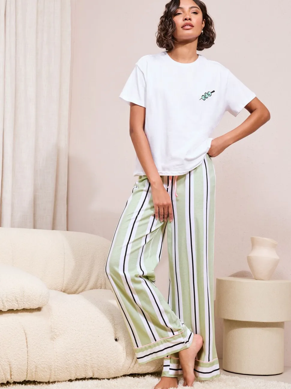 Pyjama Friends Like These Martini Rayure Manches courtes