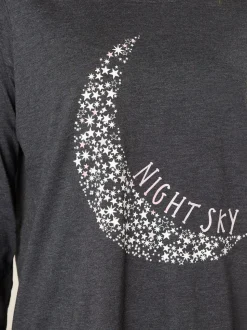 Pyjama M&Co Night Sky à Manches longues et Jambe large en Ensemble