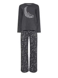 Pyjama M&Co Night Sky à Manches longues et Jambe large en Ensemble