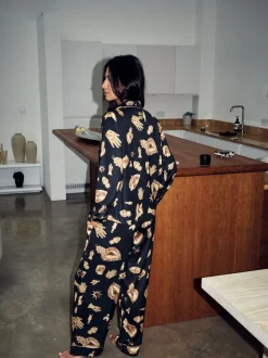 Pyjama Never Fully Dressed Charm en satin boutonné